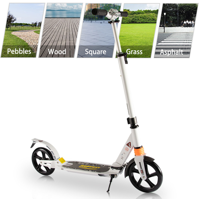 PU Disc Brake Adult Kick Scooters 84cm 2 Wheel Foot Scooter