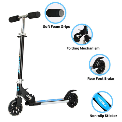 Aluminum Two Wheel Kick Scooter 120mm Front Suspension